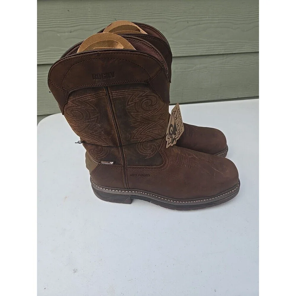 Rocky mens Waterproof Composite Toe Western Boot Size 11.5W